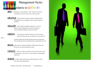 Management Styles relative to colours